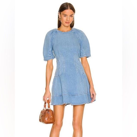 Jonathan Simkhai Holland Round-Neck Short Sleeve Mini Dress - Picture 2 of 4